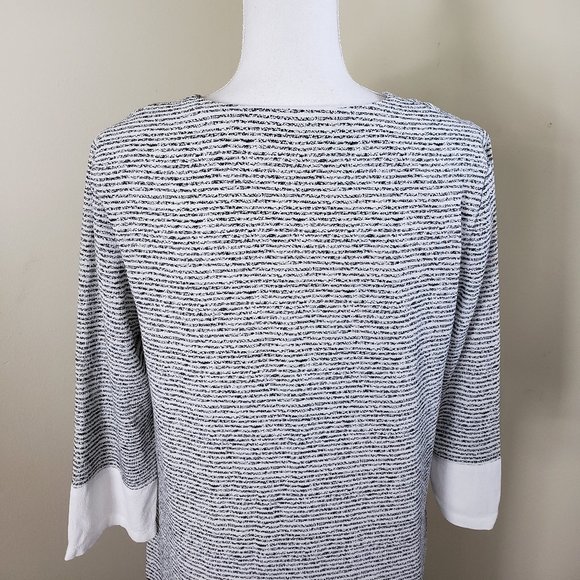 See U Soon Striped Split Neck Tunic Dress Large - Picture 7 of 11